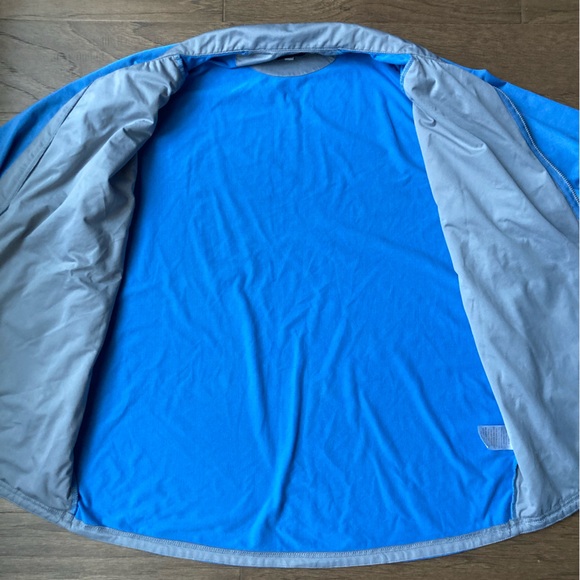 Peter Millar Golf Tech Blue and Gray Quilted Patterned Front Jacket-Large - Picture 7 of 10